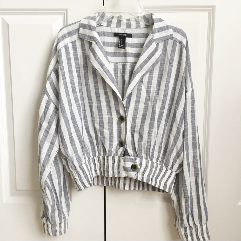 Striped Button Up Blouse